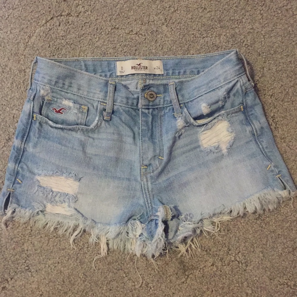High waisted jean shorts